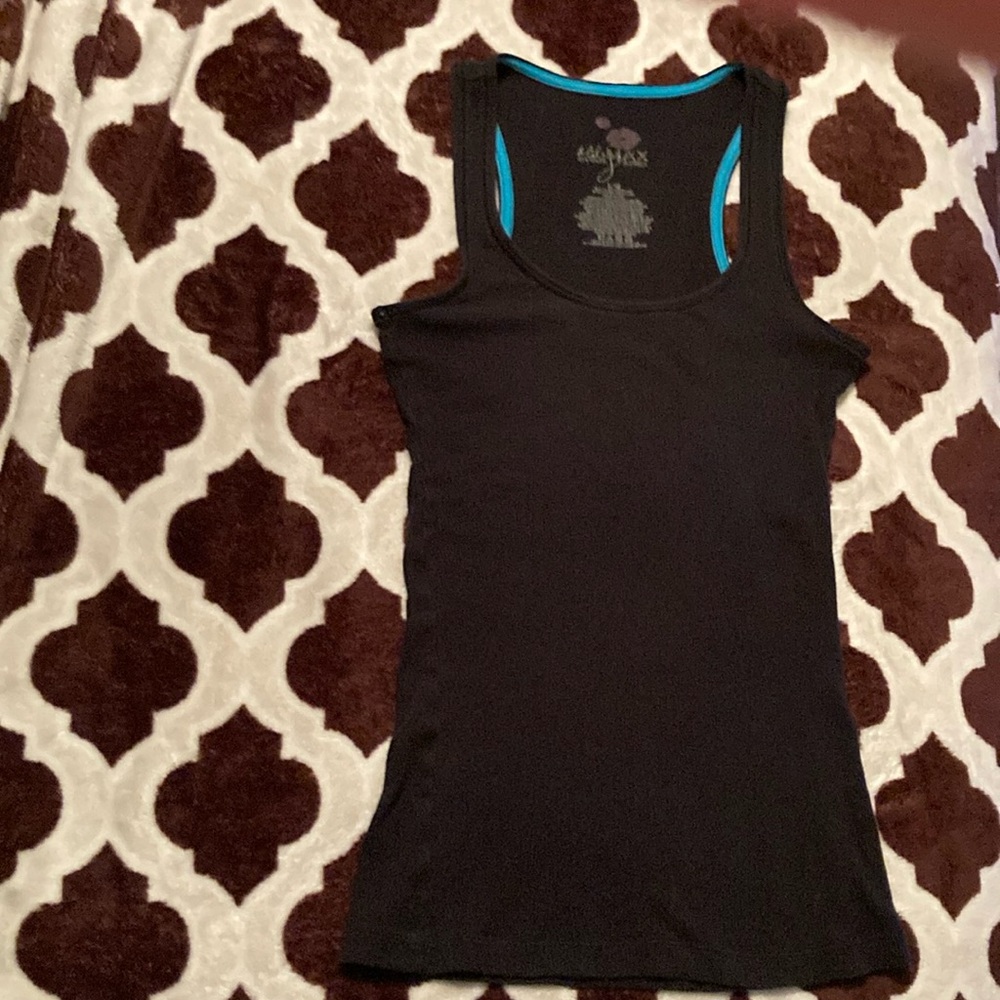Size L Miley Cyrus x Max Azria vintage tagless black ribbed tank top